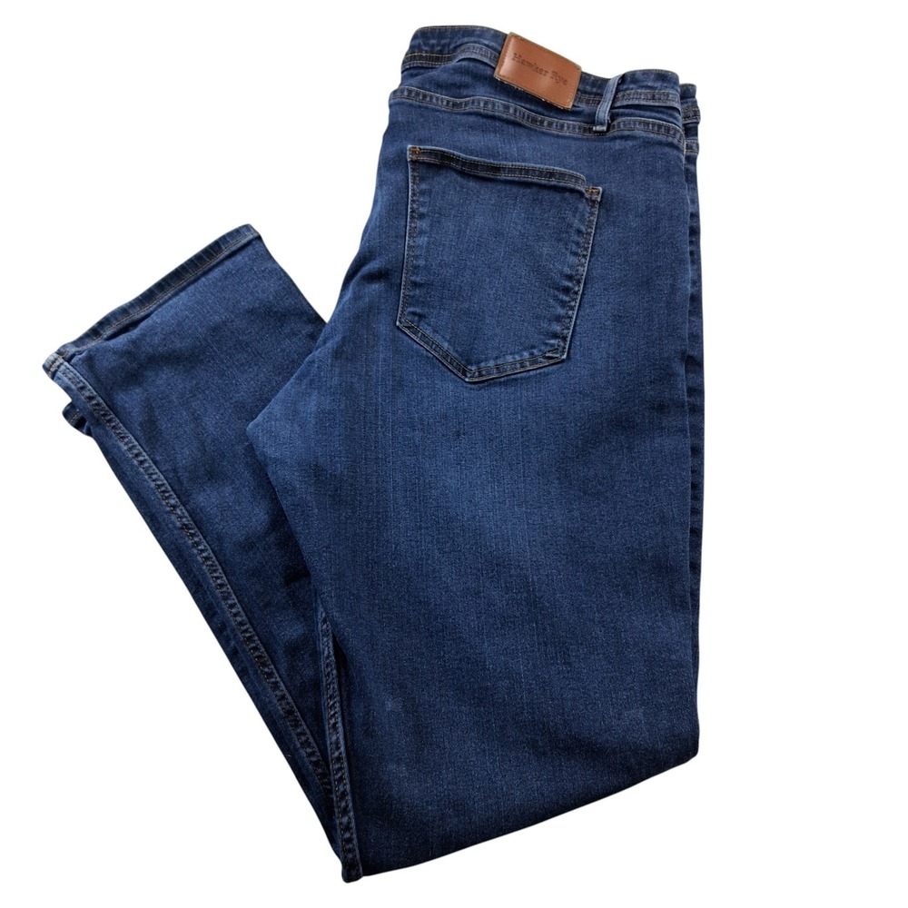 Hawker Rye Jeans Mens‎ 42x32 Blue Straight Leg Stretch Denim